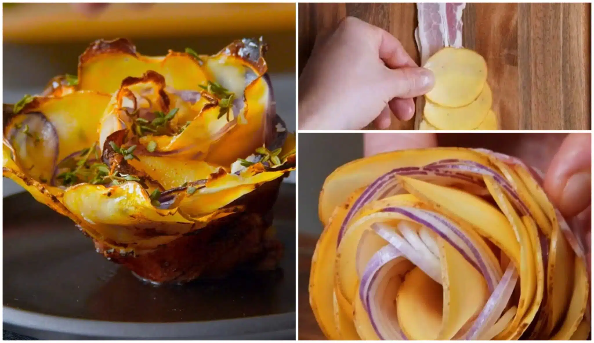 Rullaa peruna-, pekoni- ja punasipulisiivut yhteen – perunaruusut hurmaavat perheesi