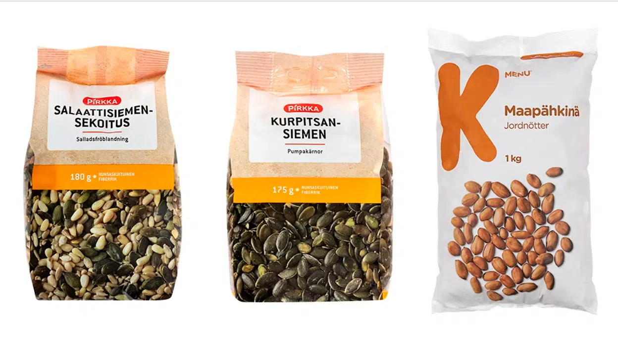 K-ryhmä vetää takaisin erän siemeniä ja pähkinöitä – salmonella- sekä homemyrkkyvaara K-ryhmä vetää takaisin erän siemeniä ja pähkinöitä – salmonella- sekä homemyrkkyvaara