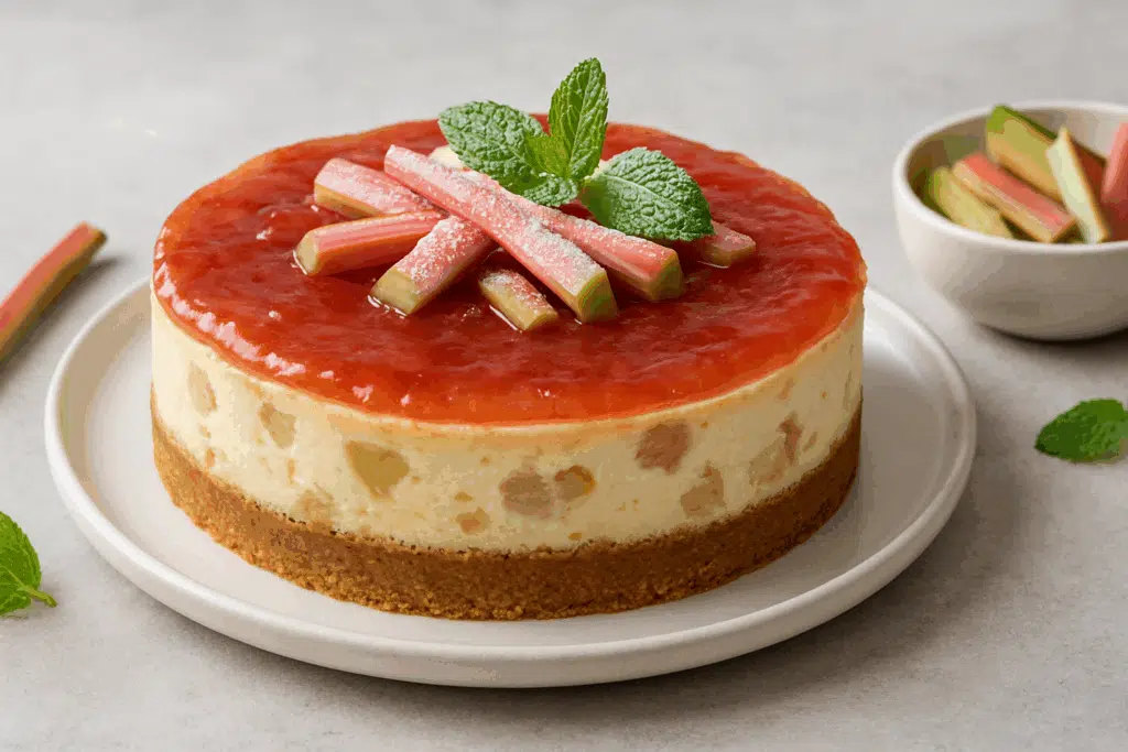 Raparperijuustokakku – tätä parempaa kesäherkkua on vaikea löytää