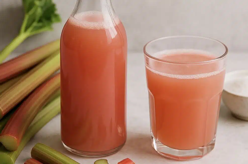 Näin valmistat raparperimehua helposti vain 3 aineksesta