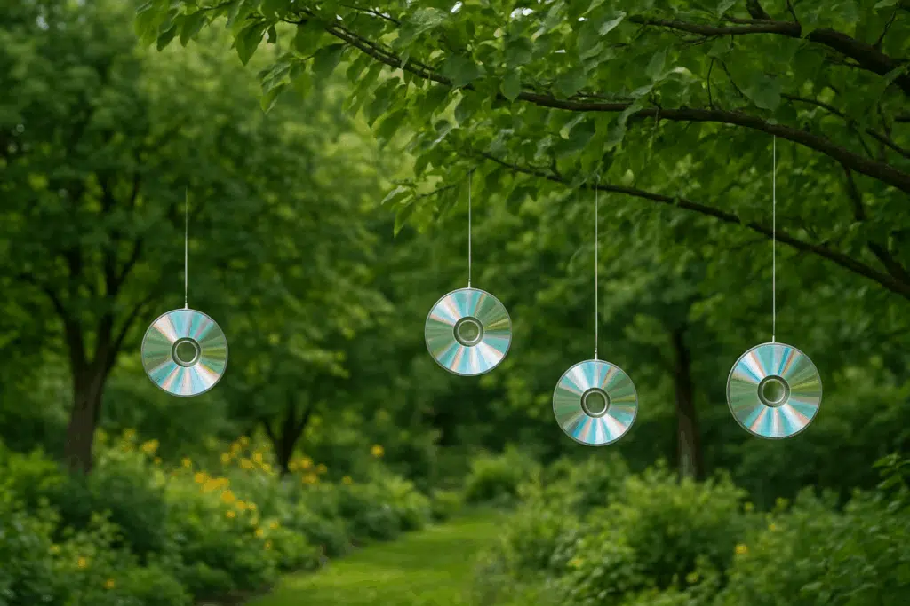 Isoäitini ripustaa vanhoja cd-levyjä kasvimaalle – syy on nerokas