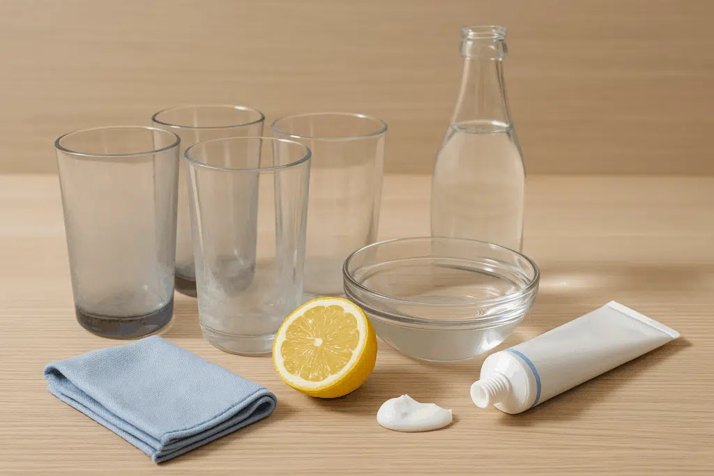 Sumeat lasit kirkkaaksi – tarvitset vain sitruunaa, etikkaa tai hammastahnaa