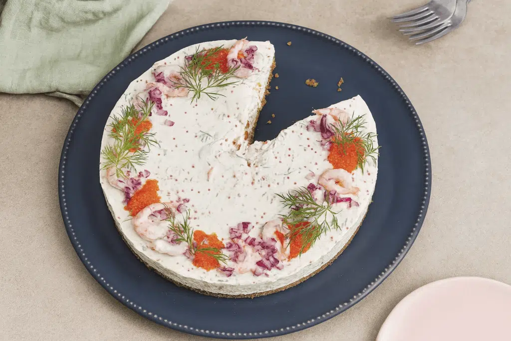 Tarjoilin vierailleni tätä skagenjuustokakkua – kaikki halusivat saada reseptin itselleen