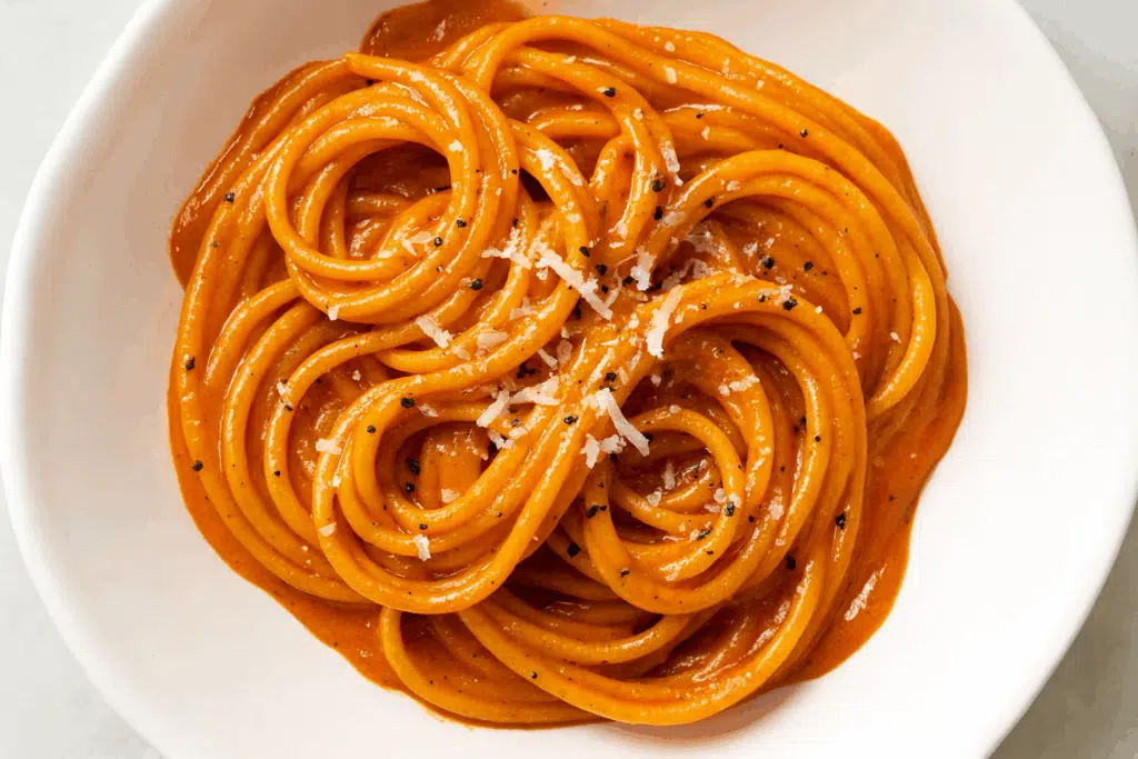 Tästä 4 aineksen pastasta tuli äitini suosikki: ”Joutuuhan tätä ottamaan santsikierroksen”