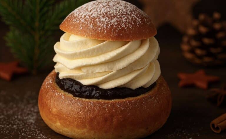 Lisäsin vain muutaman lisämausteen ja tavallisesta laskiaispullasta tuli joulun hitti Lisäsin vain muutaman lisämausteen ja tavallisesta laskiaispullasta tuli joulun hitti