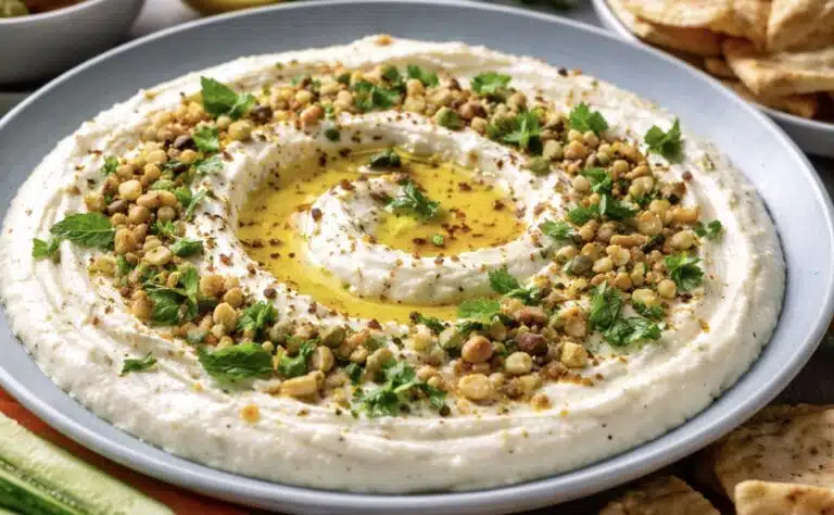 Älyttömän hyvä feta-jogurttidippi – valmis 5 minuutissa Älyttömän hyvä feta-jogurttidippi – valmis 5 minuutissa