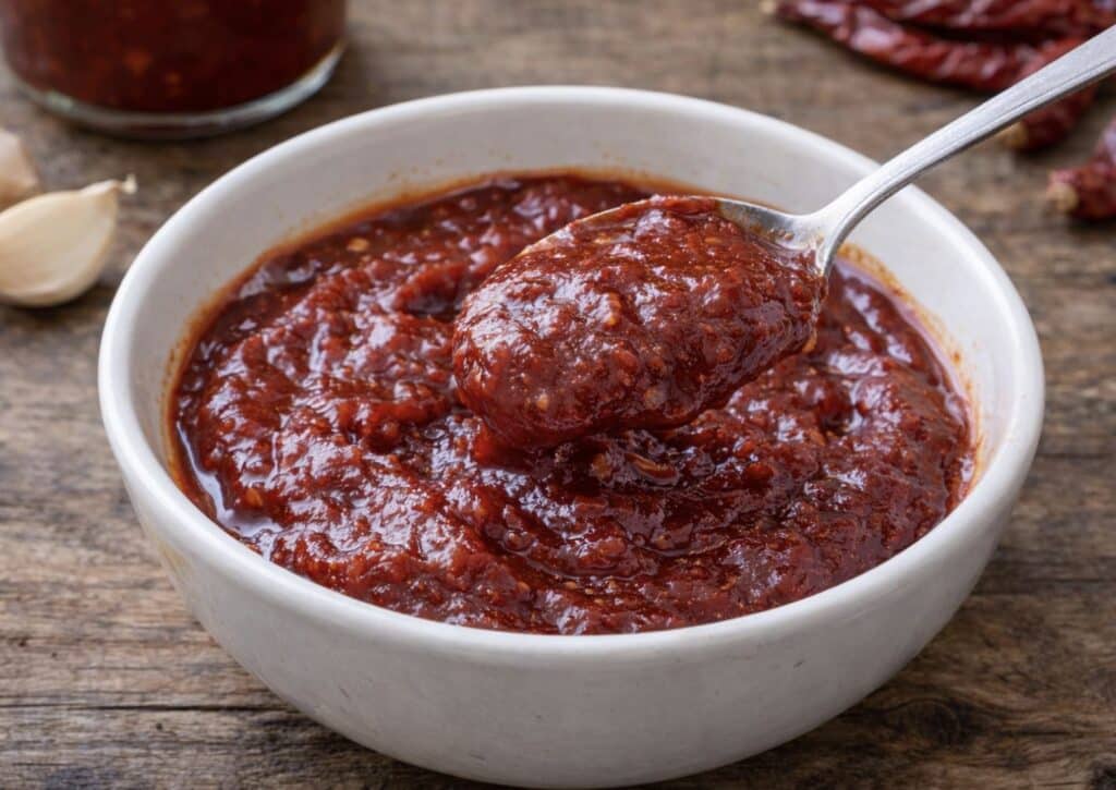 Näin teet tajuttoman hyvää kanaa – heitä kaikki aineet yhteen vuokaan Gochujang kastiketta astiassa