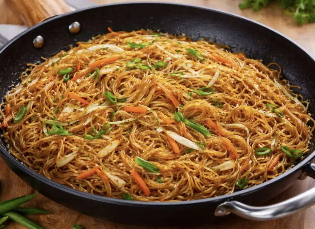 Paistetut nuudelit – ravintolatasoista ruokaa 15 minuutissa Paistetut nuudelit – ravintolatasoista ruokaa 15 minuutissa