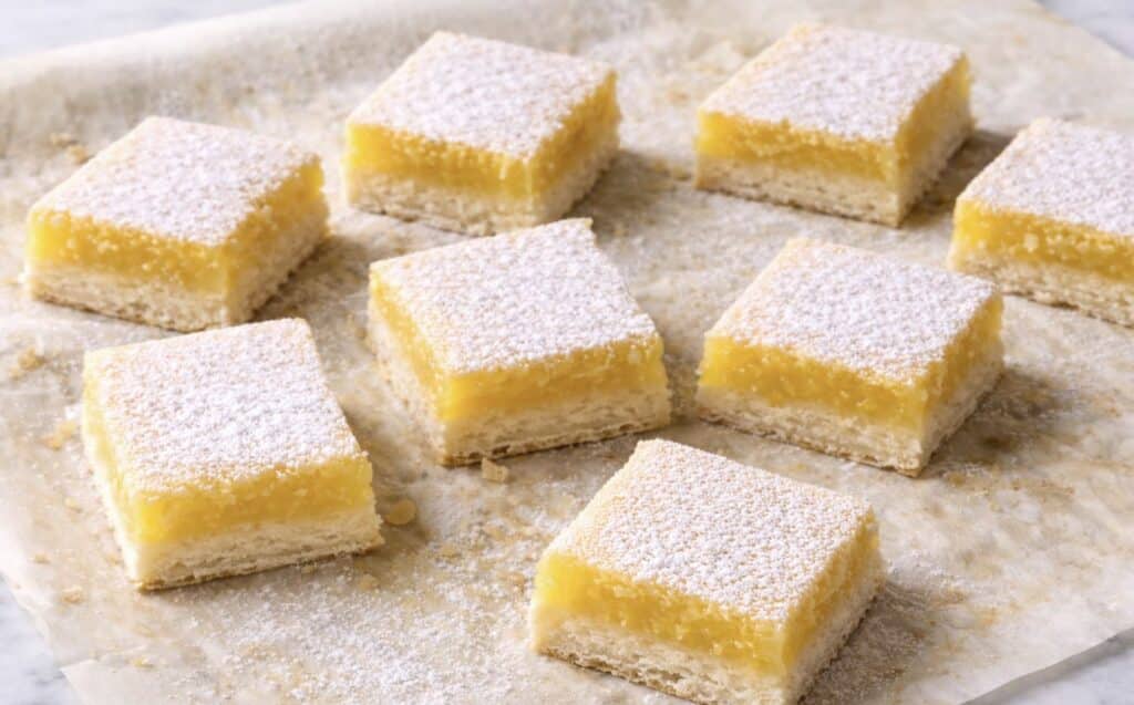 Nämä sitruunaruudut aiheuttavat riippuvuutta – ainakin mieheni jäi koukkuun Sitruunaruduut koristellaan tomusokerilla