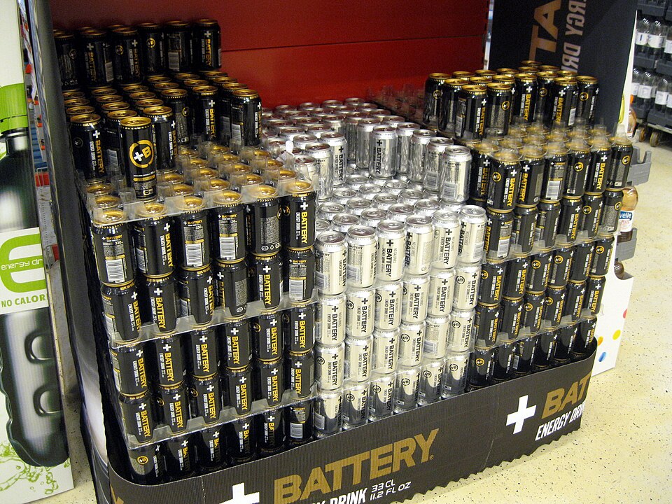 Battery Energy drink cans