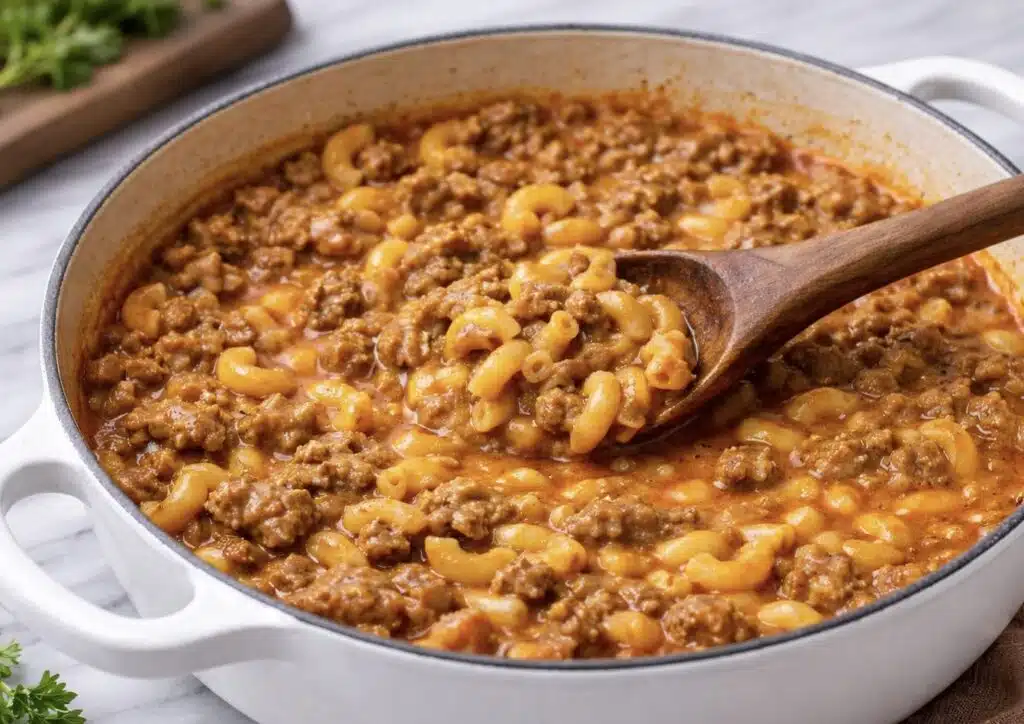 Juustoinen jauheliha-makaronipata korvaa turhat valmisruoat – valmis 30 minuutissa Juustoinen jauheliha-makaronipata korvaa turhat valmisruoat – valmis 30 minuutissa