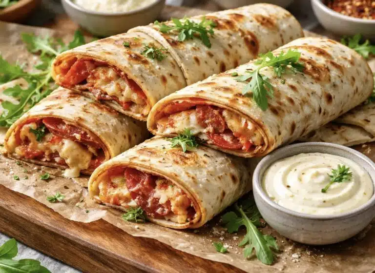 Rieskasta valmistetut pizzawrapit katoavat parempiin suihin hetkessä
