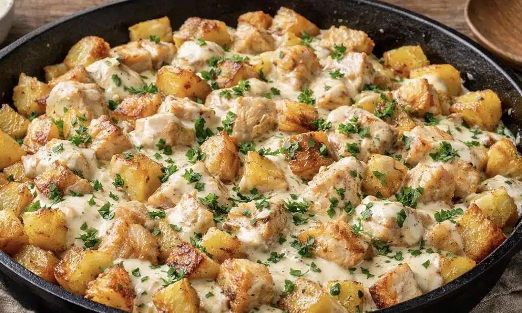 Ranch-perunapannu – tästä ei jää ikinä murustakaan jäljelle Ranch-perunapannu – tästä ei jää ikinä murustakaan jäljelle