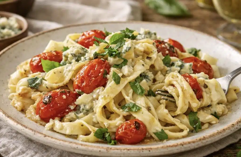 Helppo uunisinihomejuustopasta – maistuu aivan kuin olisi huippuravintolassa Helppo uunisinihomejuustopasta – maistuu aivan kuin olisi huippuravintolassa