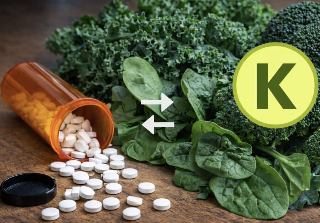 Runsaasti K-vitamiinia sisältävät vihannekset voivat vaikuttaa varfariinin tehoon.