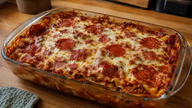 Kun laitat pepperonit lasagnen päälle, saat kaksi suosikkiruokaa samassa vuoassa