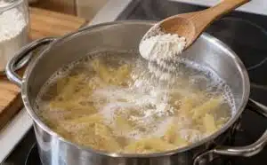 Kokki lisää pastaveteen jauhoja – syy liittyy kastikkeeseen